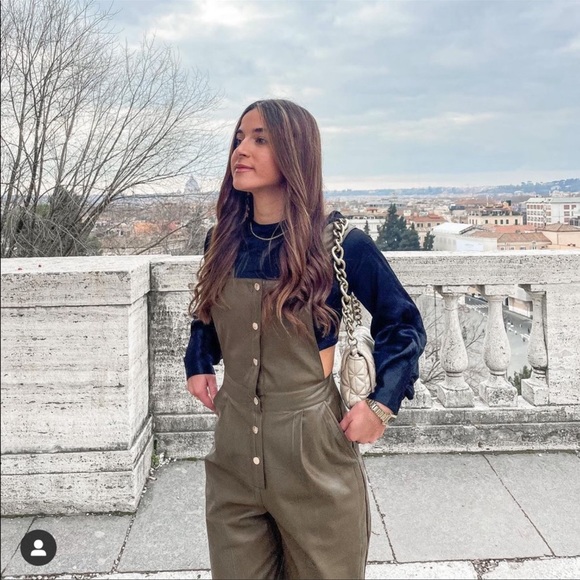 Zara FAUX LEATHER OVERALL - Picture 6 of 11